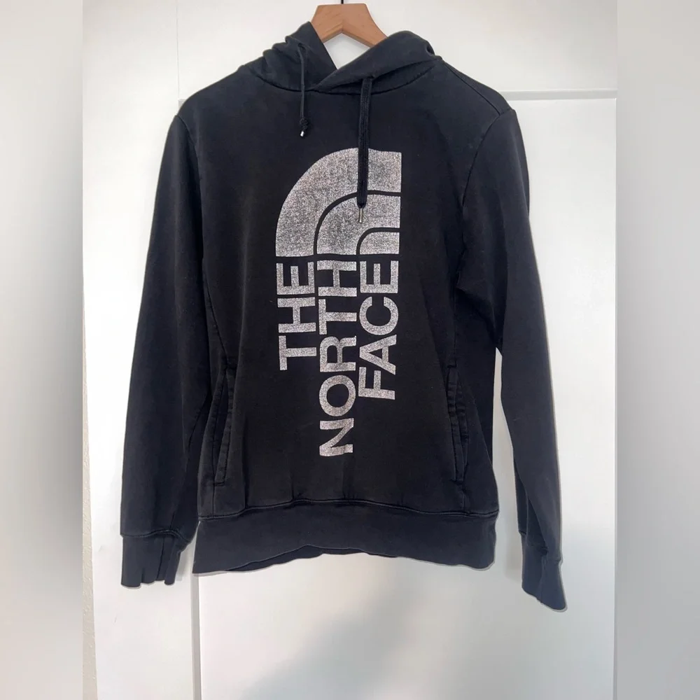 THE NORTH FACE Trivert pullover hoodie w/ pockets, faded black, men’s size small
